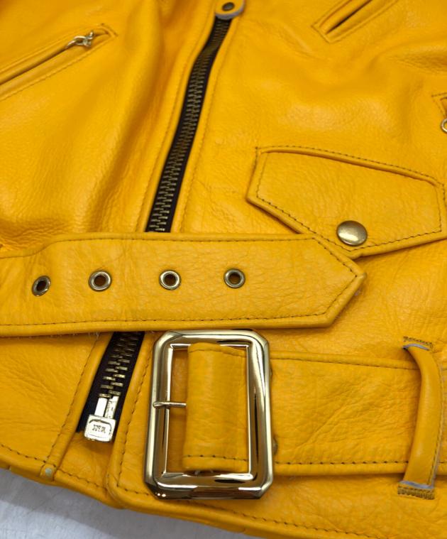 schott ライダース 38 イエロー 818 / ショット ヴィンテージ 中古・古着通販】Schott (ショット) ワンスターライダースジャケット