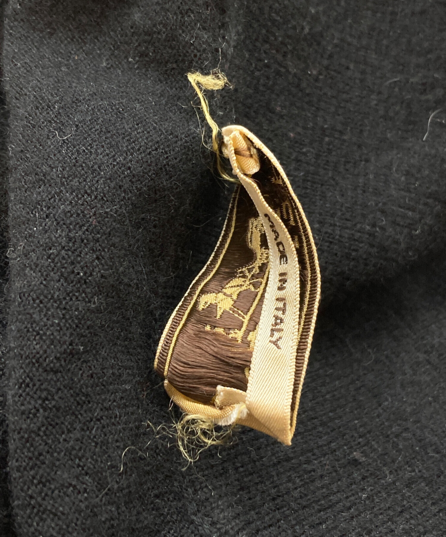 中古・古着通販】HERMES (エルメス) パイピングデザインカシミヤハーフ