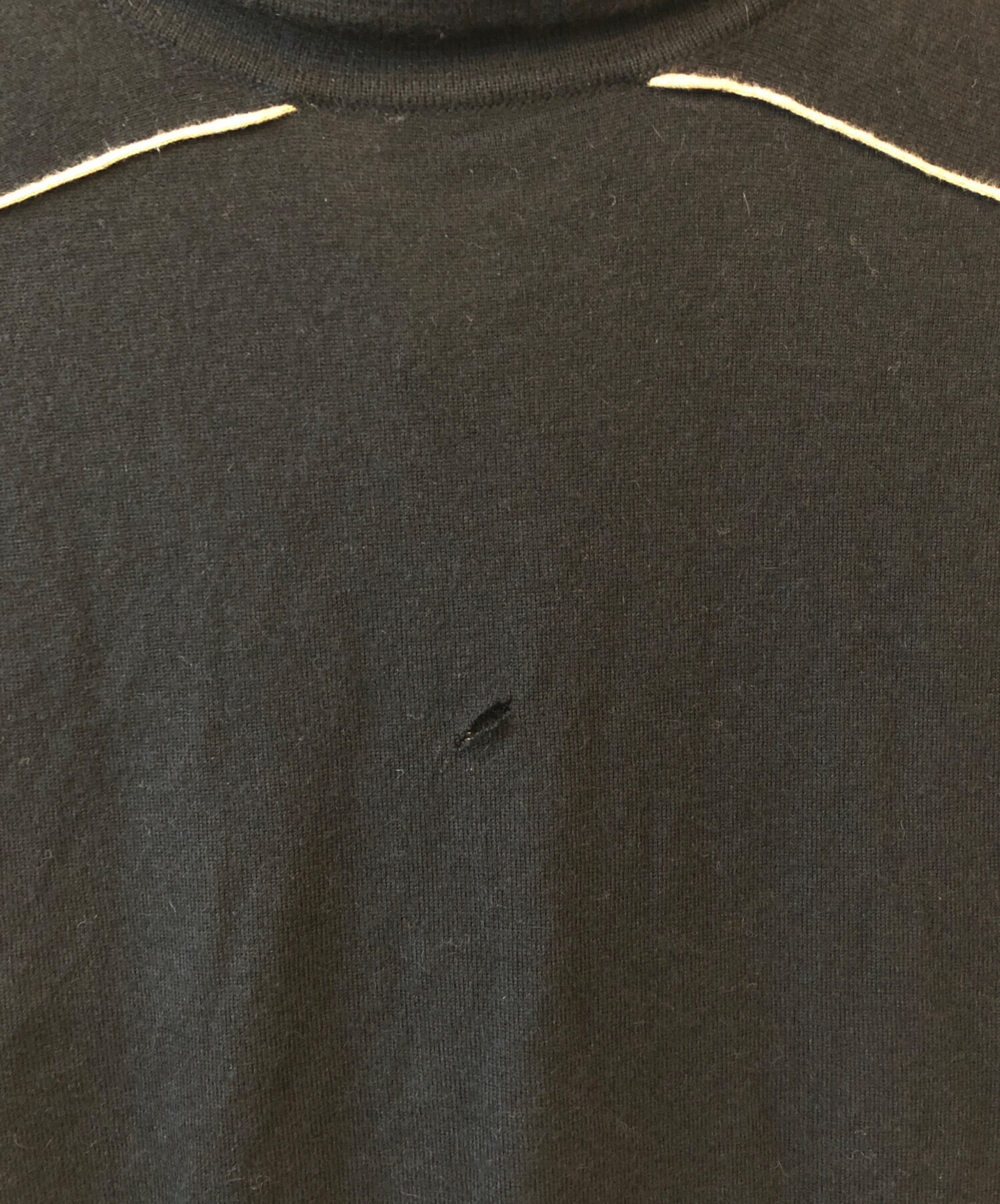 中古・古着通販】HERMES (エルメス) パイピングデザインカシミヤハーフ