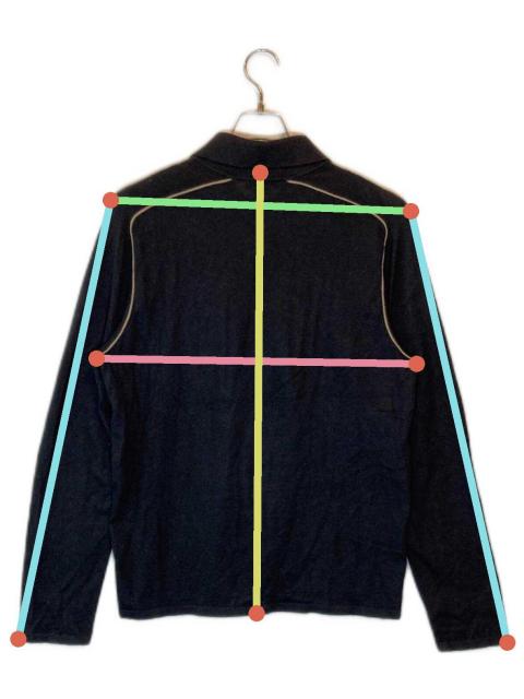 中古・古着通販】HERMES (エルメス) パイピングデザインカシミヤハーフ