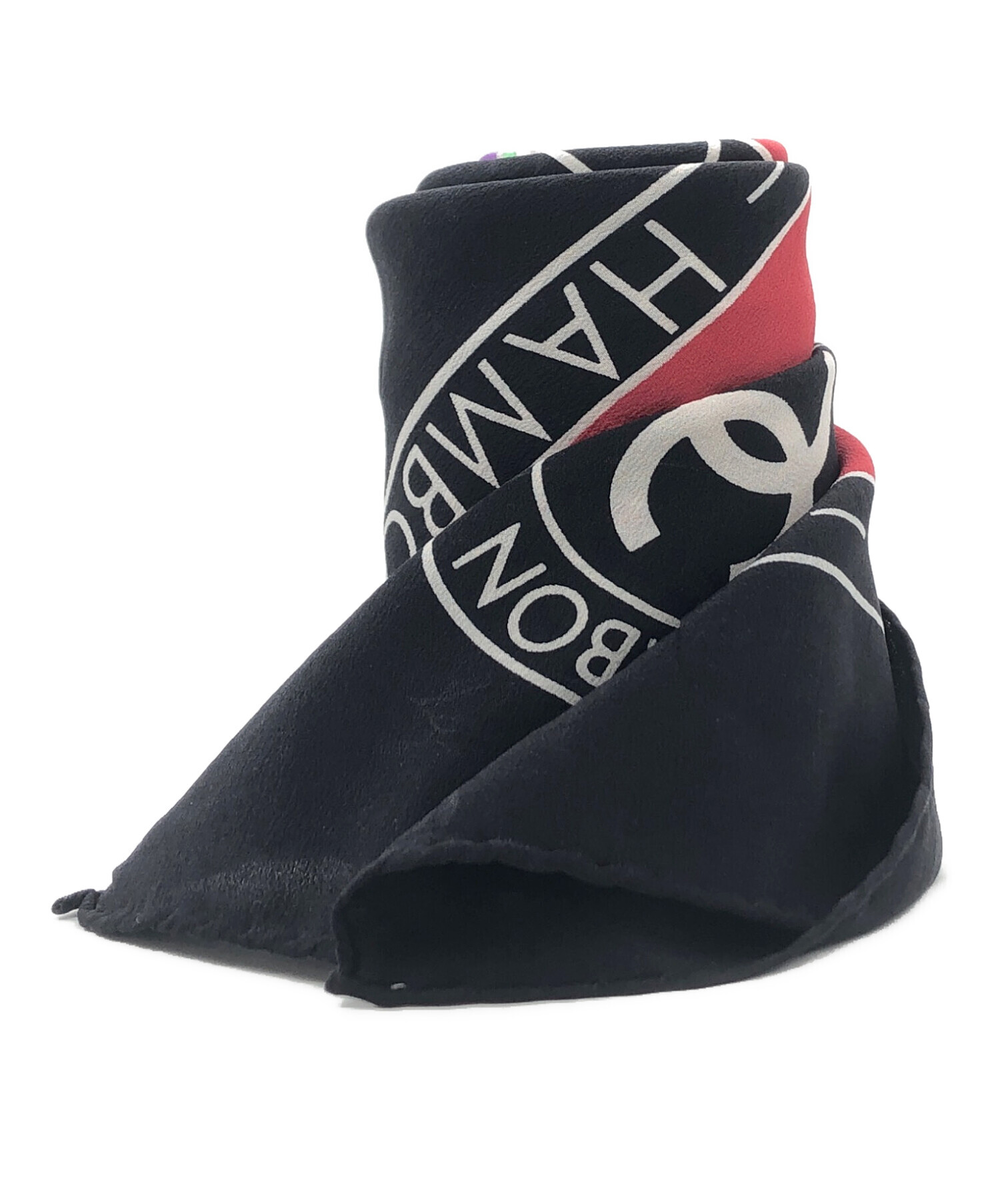 中古・古着通販】CHANEL (シャネル) シルクスカーフ レッド サイズ