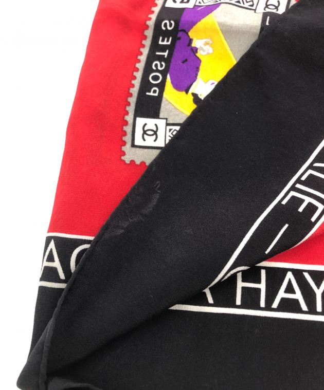 中古・古着通販】CHANEL (シャネル) シルクスカーフ レッド サイズ