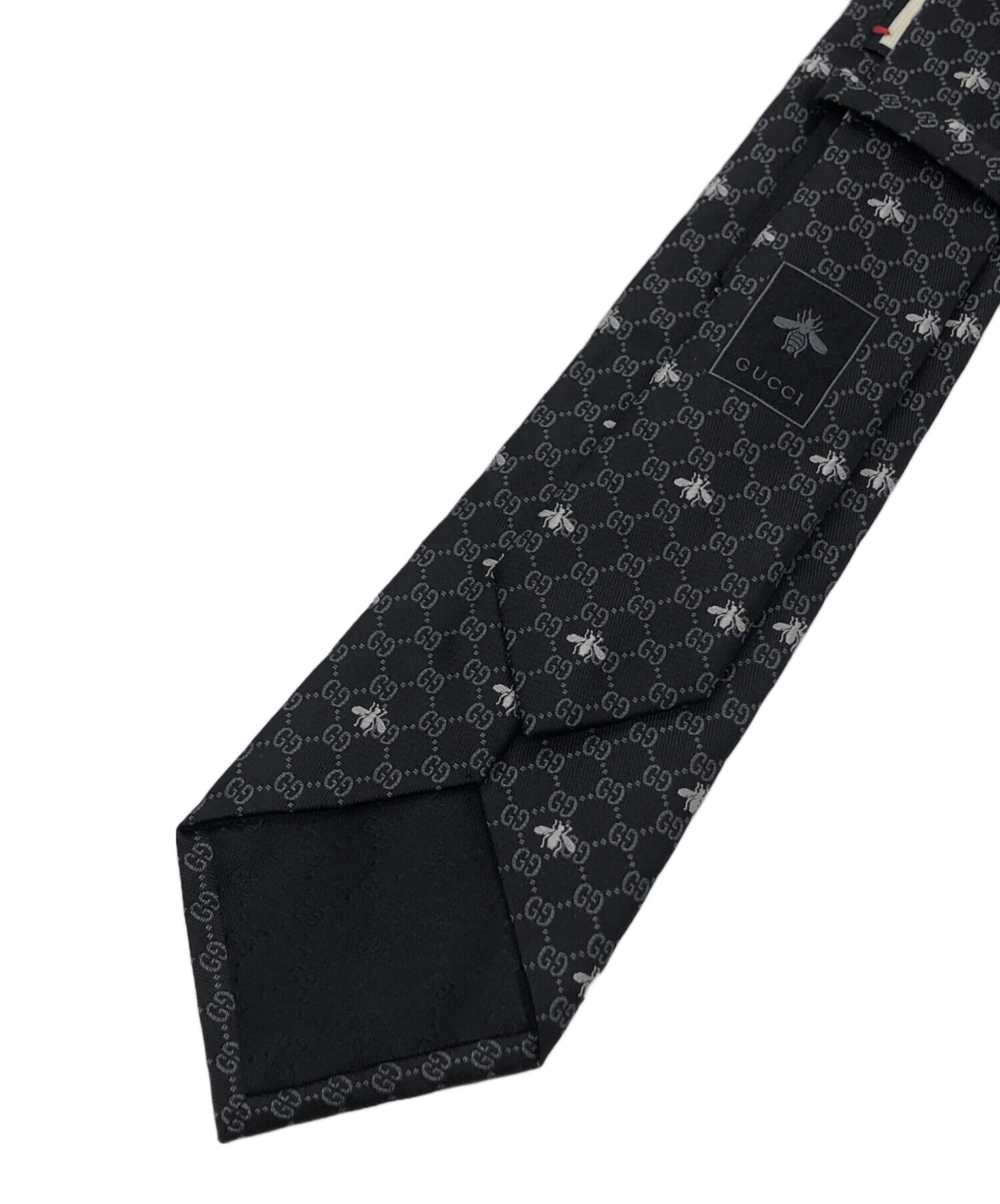 中古・古着通販】GUCCI (グッチ) GG柄シルクネクタイ ブラック サイズ