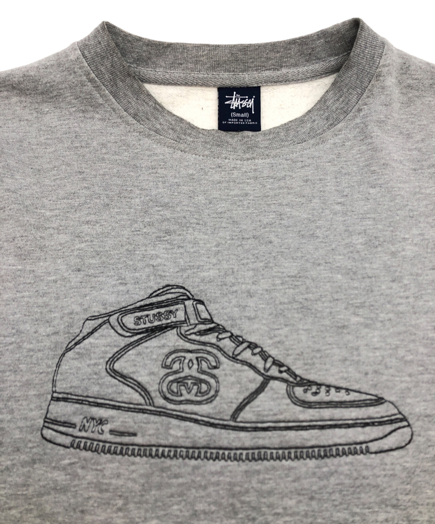 中古・古着通販】stussy (ステューシー) スニーカーロゴ刺繍スウェット