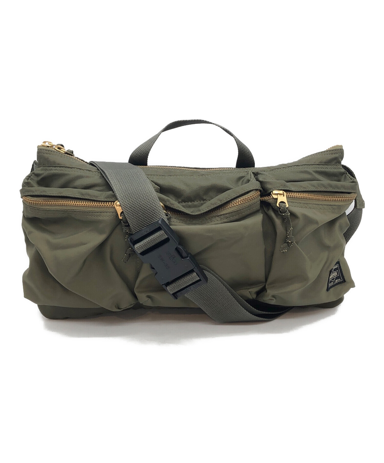 中古・古着通販】PORTER (ポーター) FORCE WAIST BAG オリーブ 