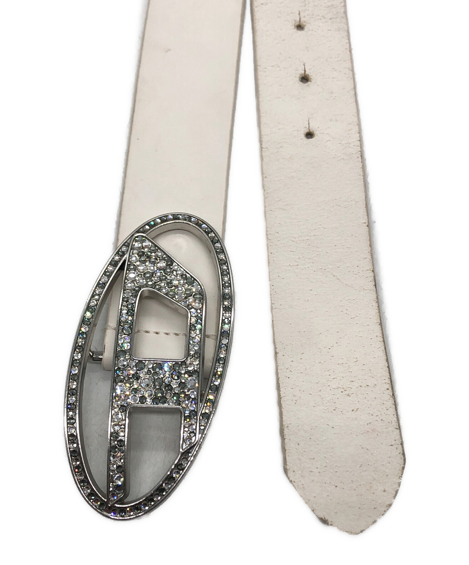DIESEL ベルト　　75cm 中古・古着通販】DIESEL (ディーゼル) ビジュークリスタルレザーベルト