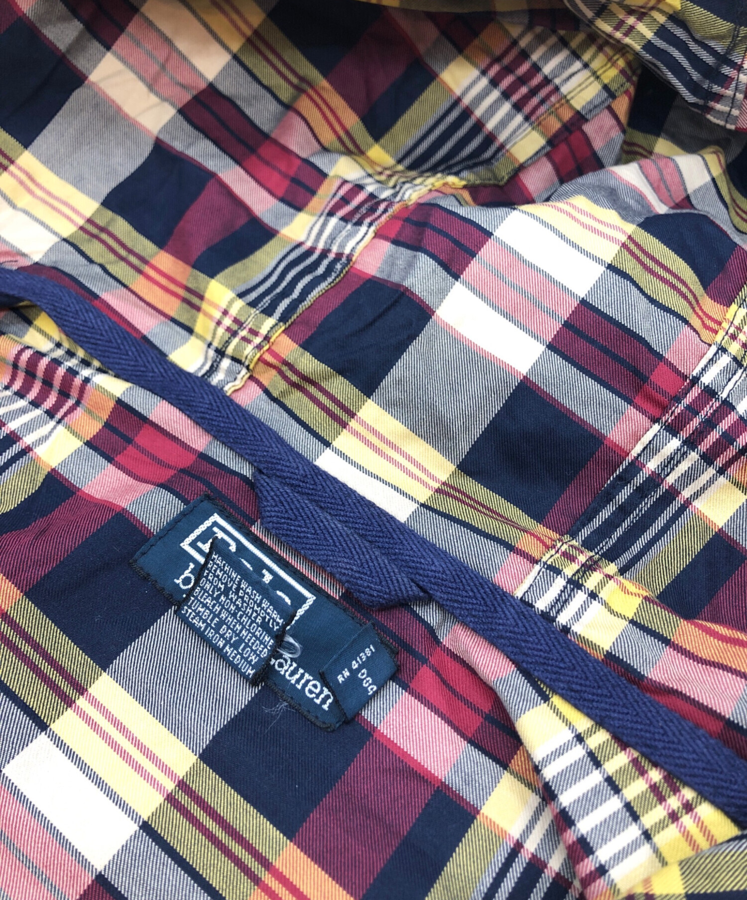 Ralph lauren アノラックパーカージャケットチェック柄　90s 90's Polo Ralph Lauren アノラックパーカーmtp05192103007013