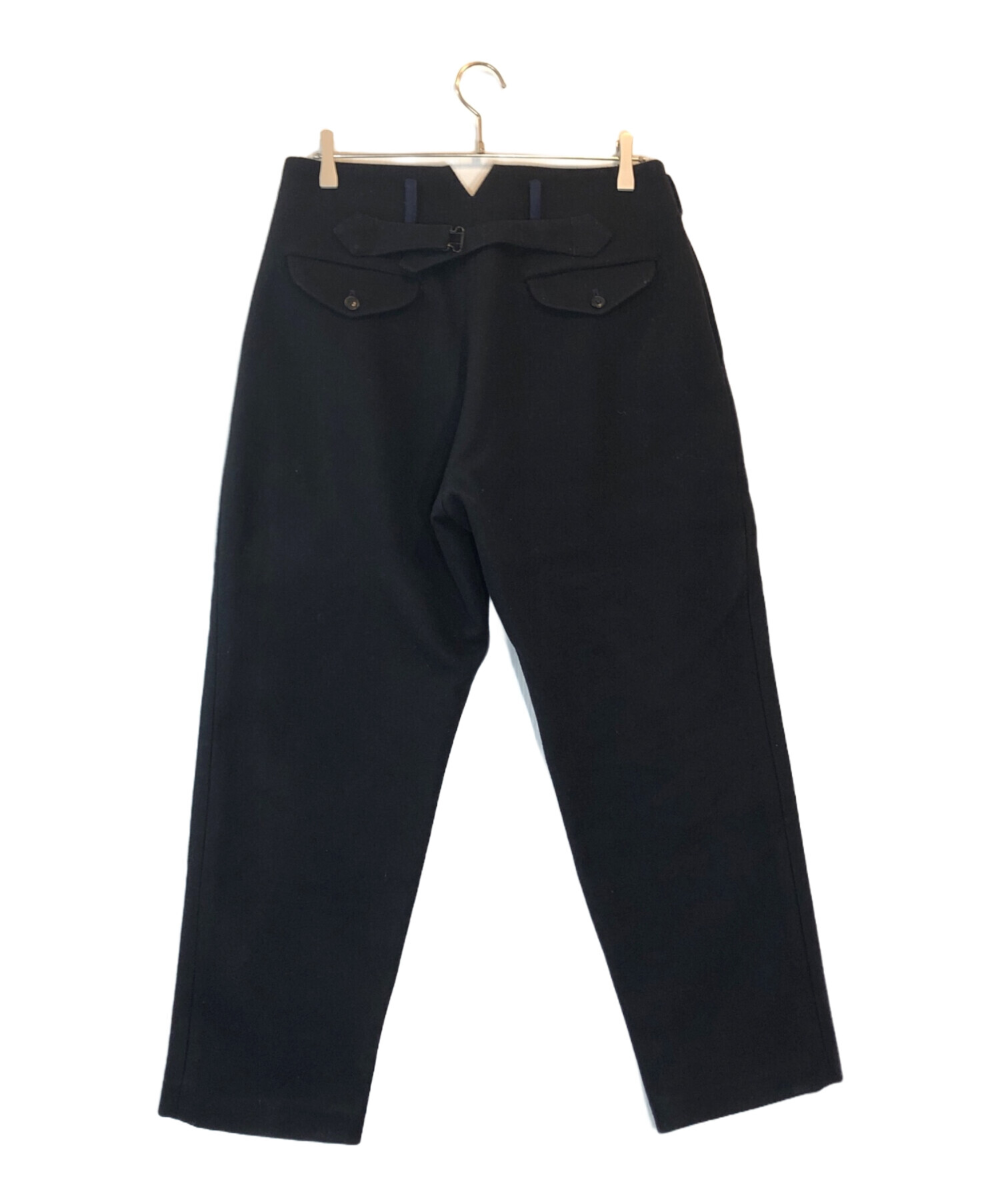K*a様 COMOLI メルトン バックストラップ パンツ 中古・古着通販】COMOLI (コモリ) メルトン バックストラップパンツ