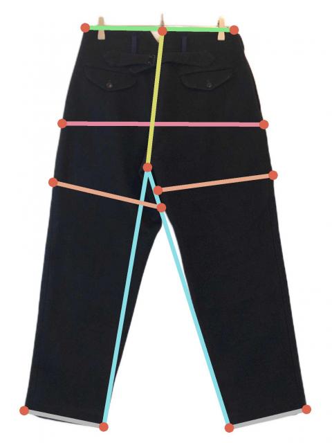 中古・古着通販】COMOLI (コモリ) メルトン バックストラップパンツ