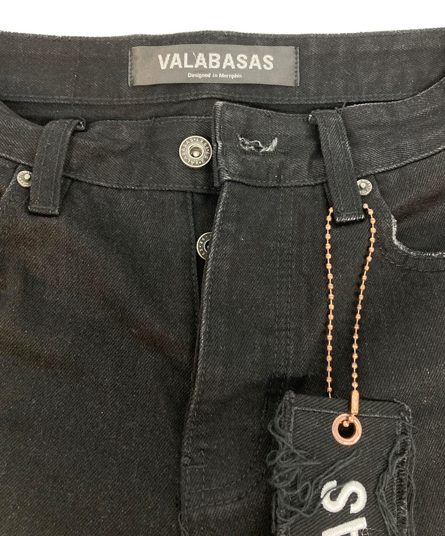 中古・古着通販】VALABASAS (バラバサス) ワイドレッグデニムパンツ 