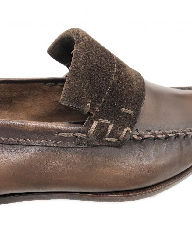 中古・古着通販】Santoni (サントーニ) スウェード切替ローファー