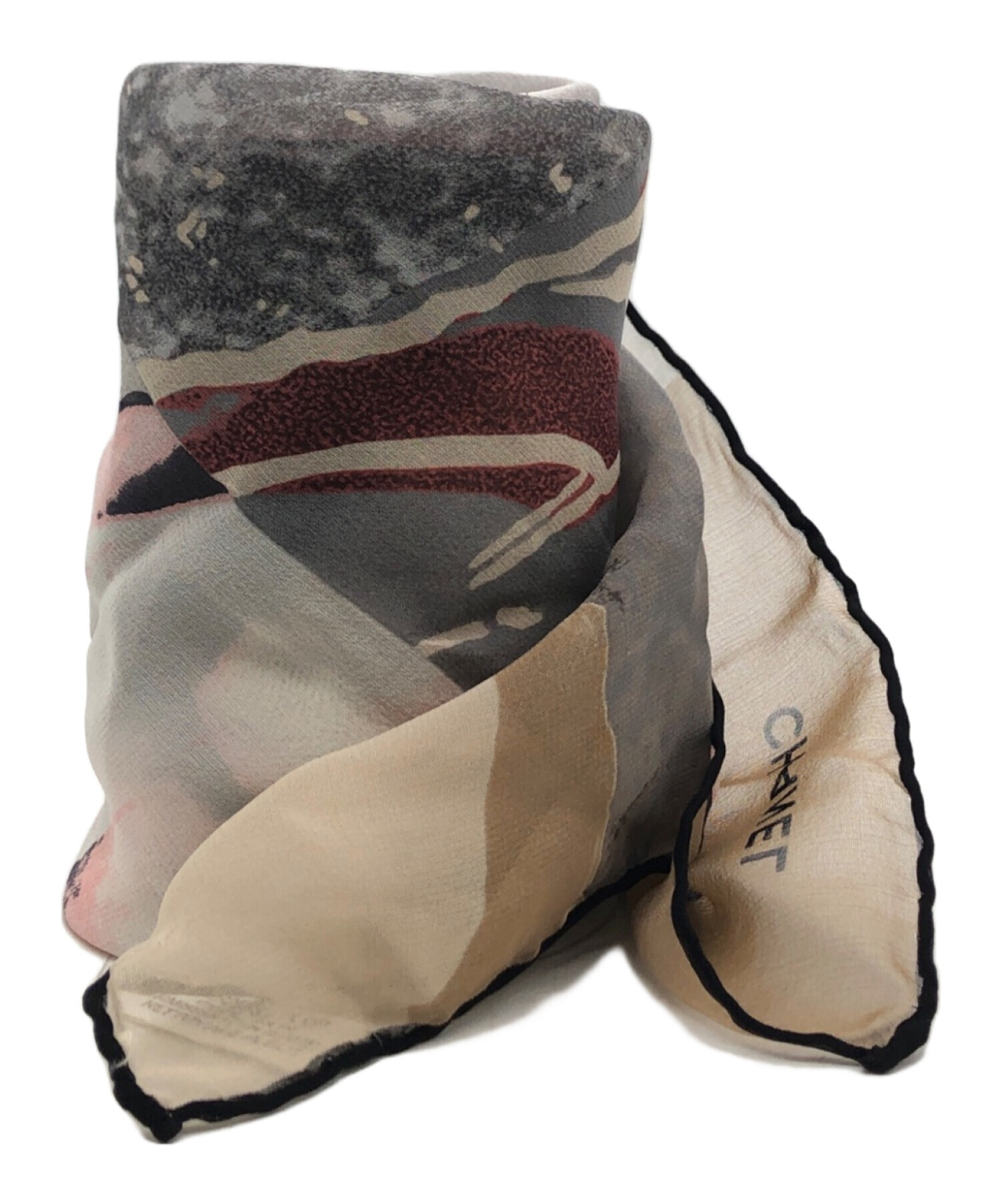 中古・古着通販】CHANEL (シャネル) シルクスカーフ ベージュ サイズ