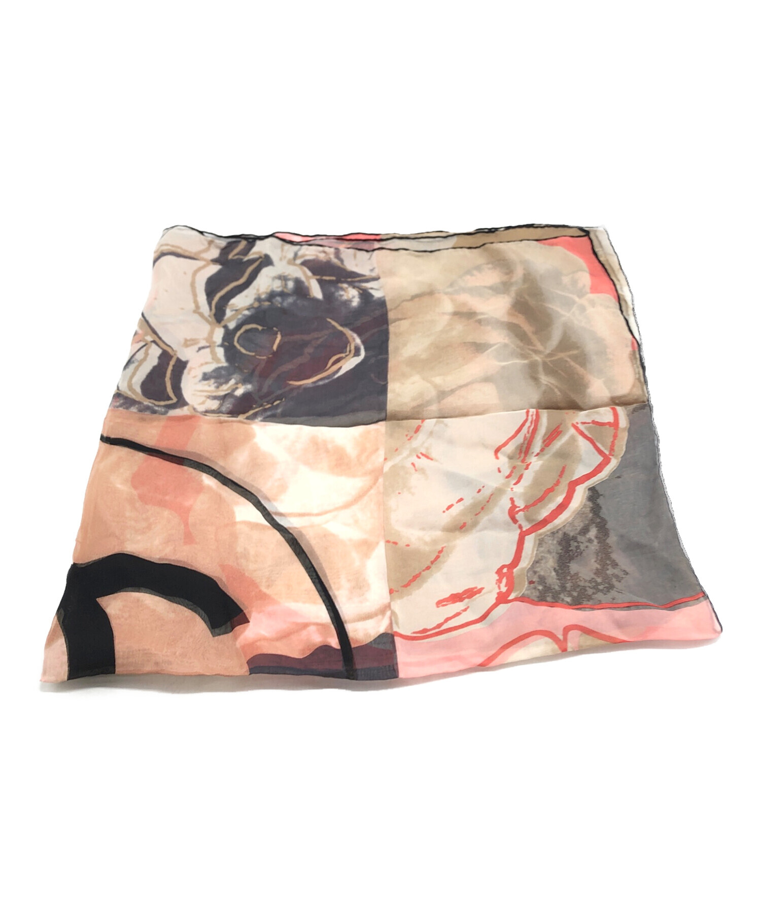 中古・古着通販】CHANEL (シャネル) シルクスカーフ ベージュ サイズ