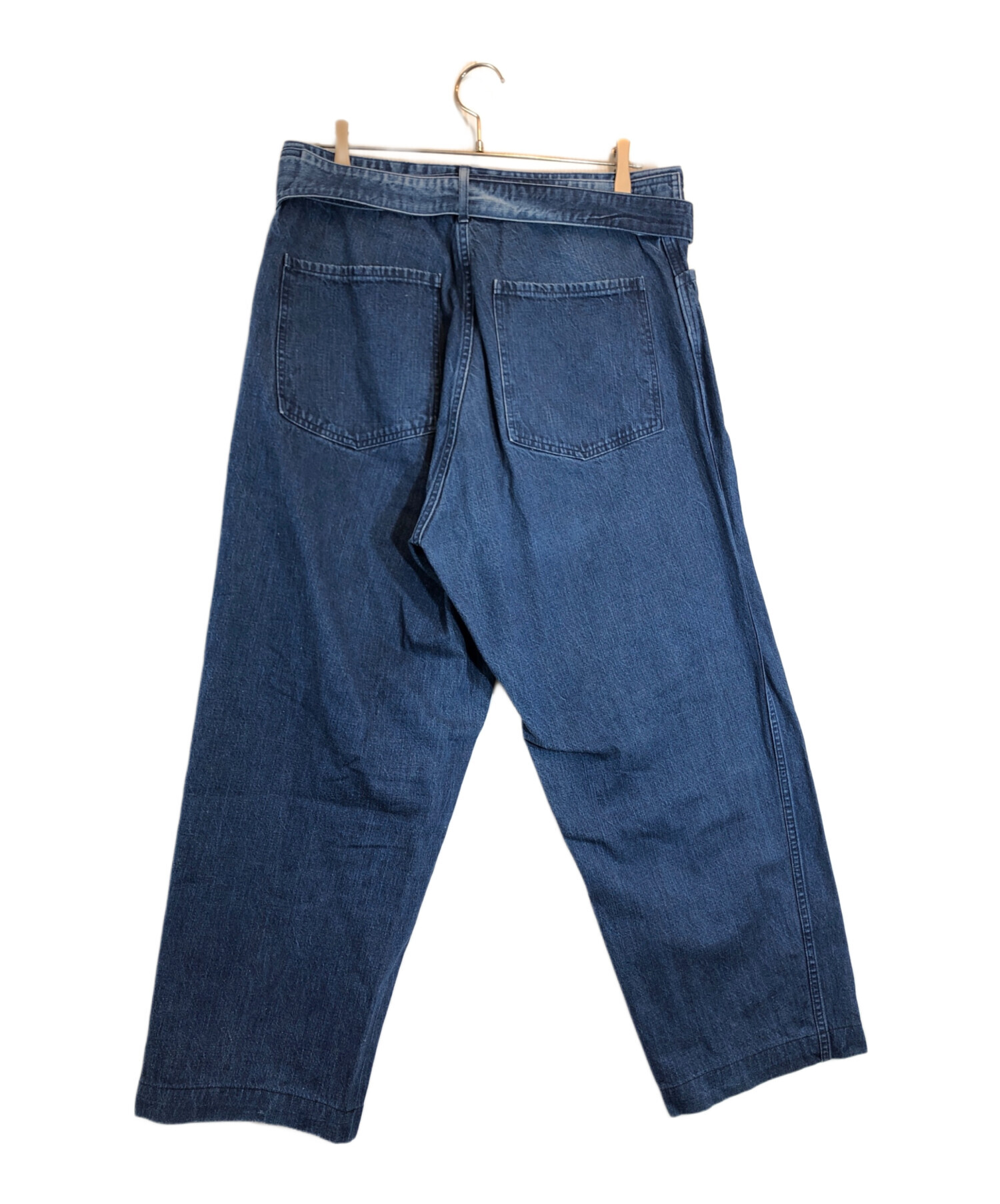 中古・古着通販】COMOLI (コモリ) ベルテッドデニムパンツ インディゴ