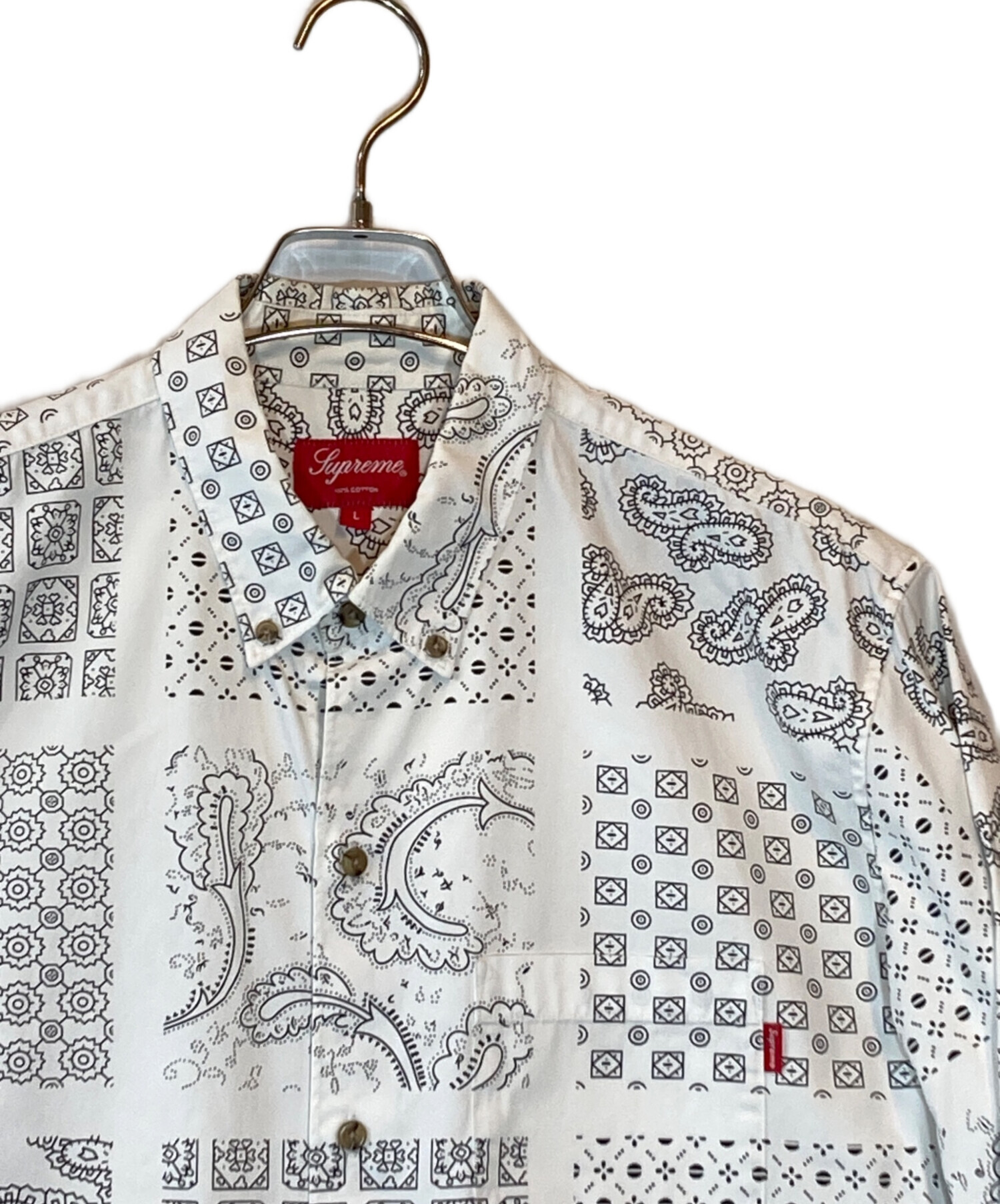 中古・古着通販】Supreme (シュプリーム) Paisley Grid Shirt ホワイト