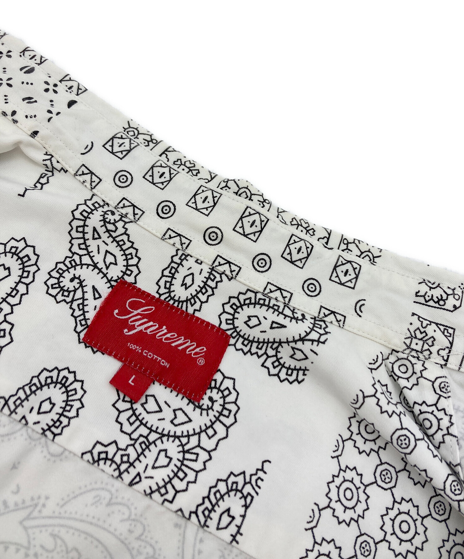 中古・古着通販】Supreme (シュプリーム) Paisley Grid Shirt ホワイト