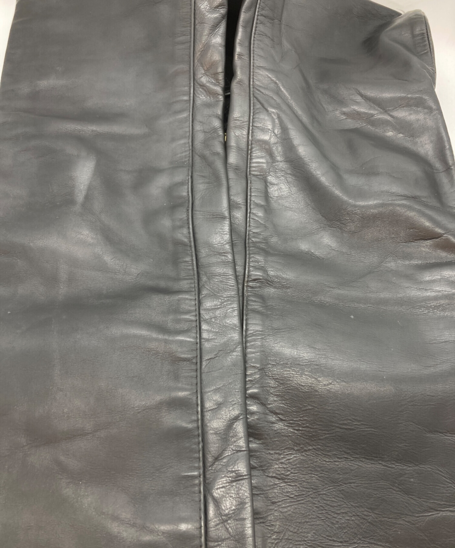 AERO LETHER エアロレザー 31 ステアハイドレザーパンツ ブラック 中古・古着通販】AERO LEATHER (エアロレザー) ステアハイド レザー