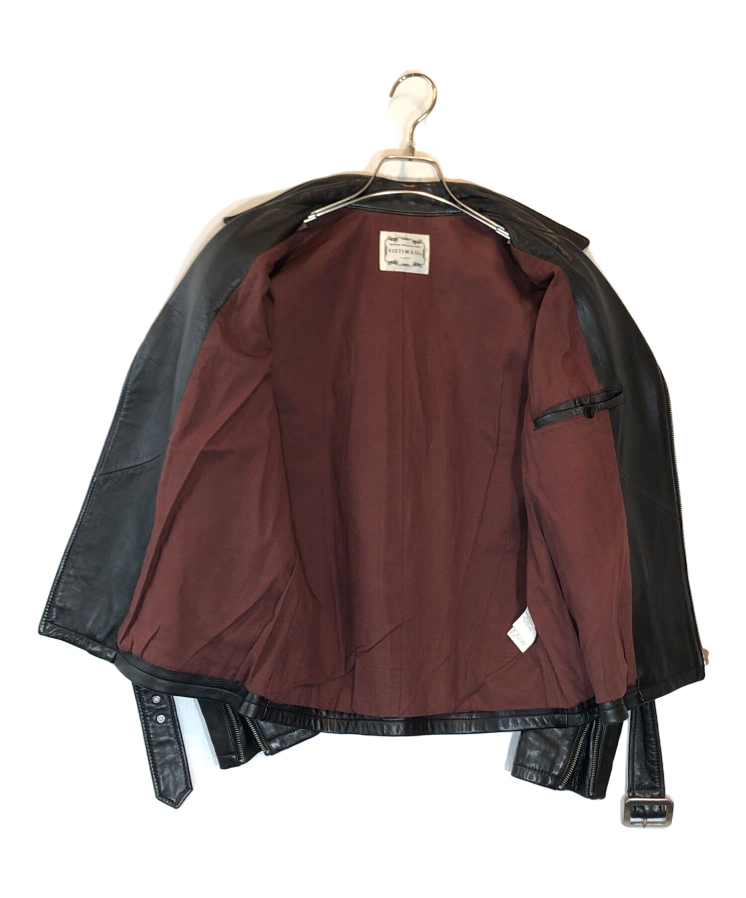 中古・古着通販】VICTIM (ヴィクティム) ダブルライダースジャケット 