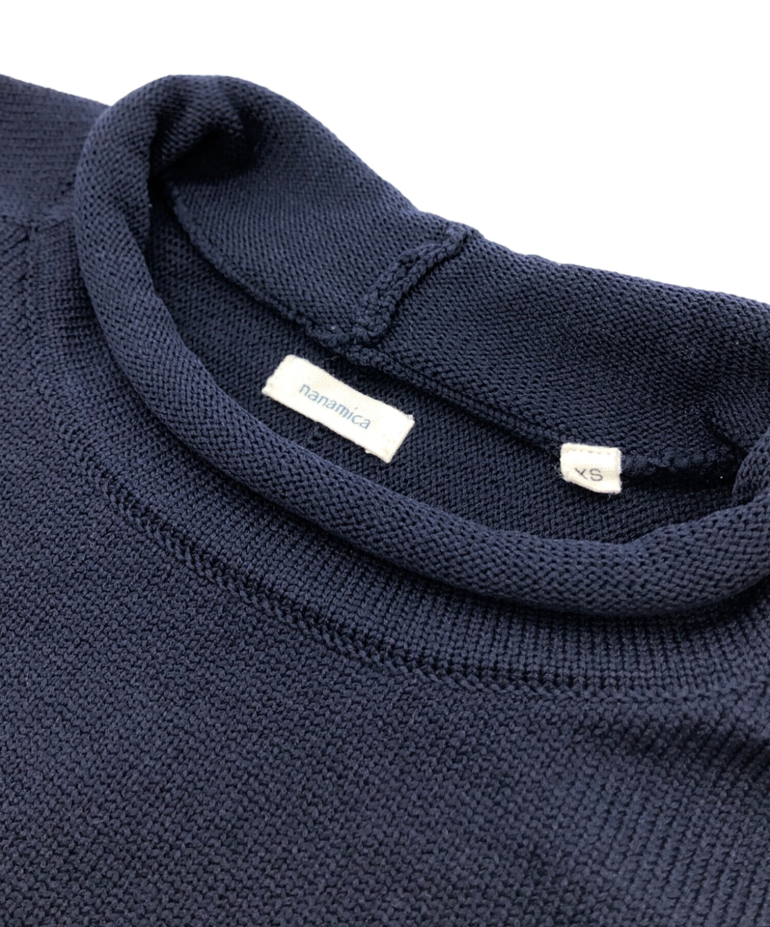 中古・古着通販】nanamica (ナナミカ) 12G Crew Neck Sweater ネイビー