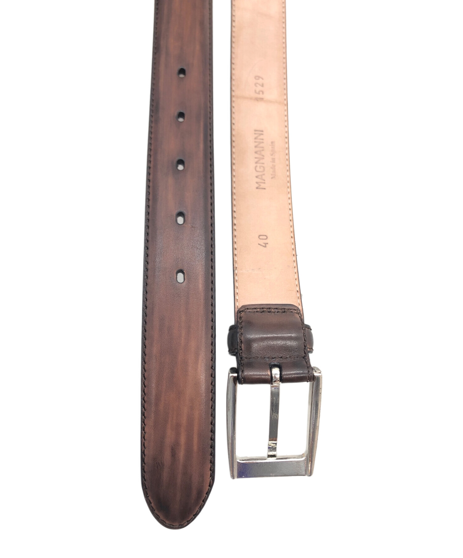 中古・古着通販】MAGNANNI (マグナーニ) レザーベルト ブラウン サイズ