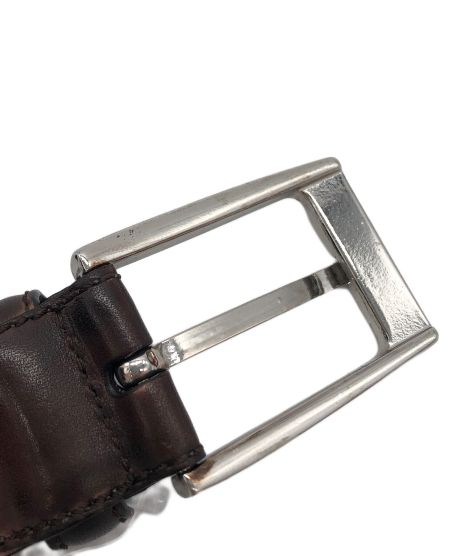 中古・古着通販】MAGNANNI (マグナーニ) レザーベルト ブラウン サイズ