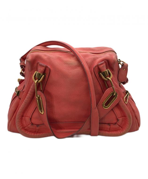 Chloe パラティ 2way ショルダーバッグ ピンク 中古・古着通販】Chloe (クロエ) Paraty2WAYショルダーバッグ ピンク