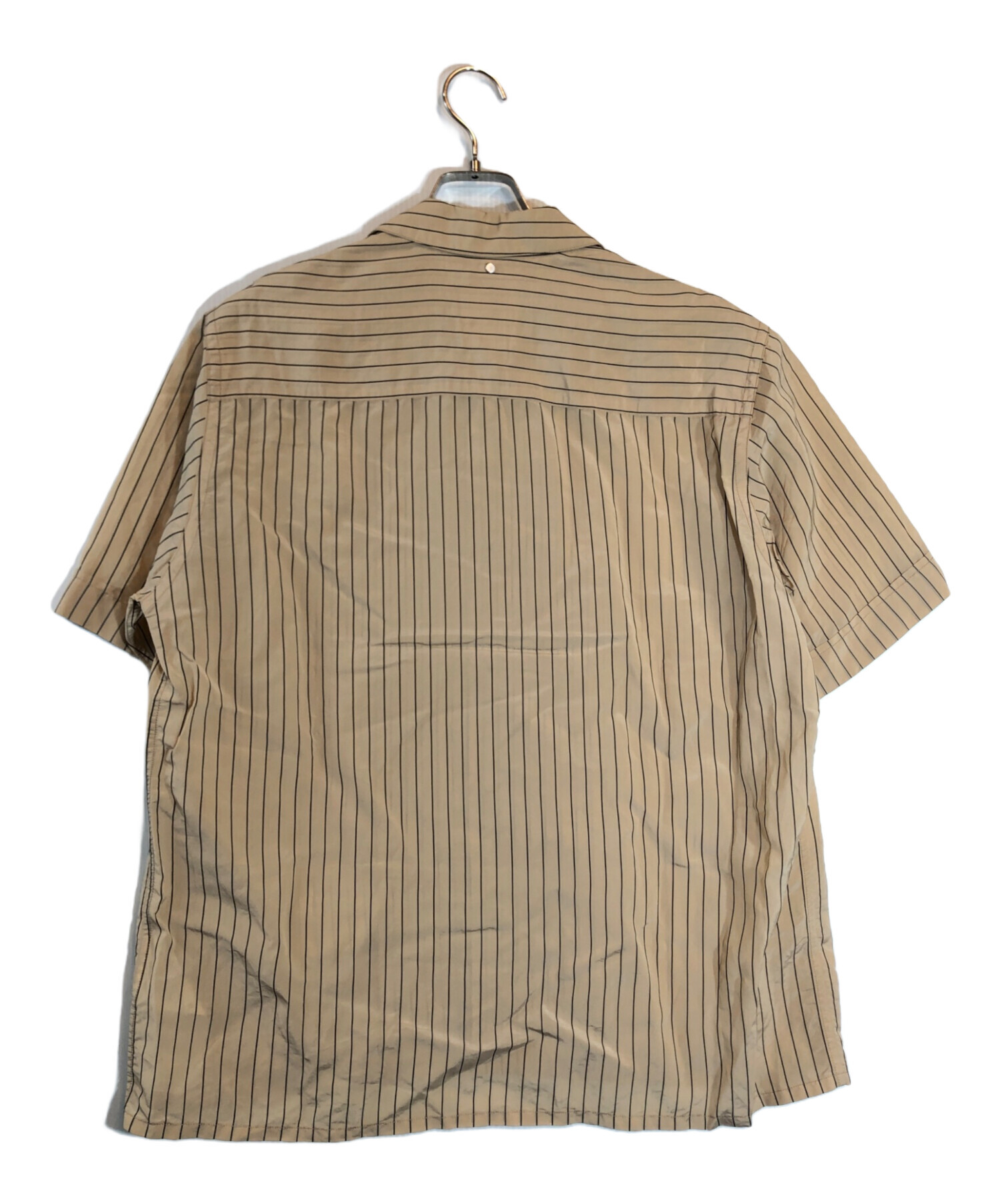 OAMC ストライプ 半袖シャツ Sサイズ 中古・古着通販】OAMC (オーエーエムシー) ストライプシャツ ベージュ