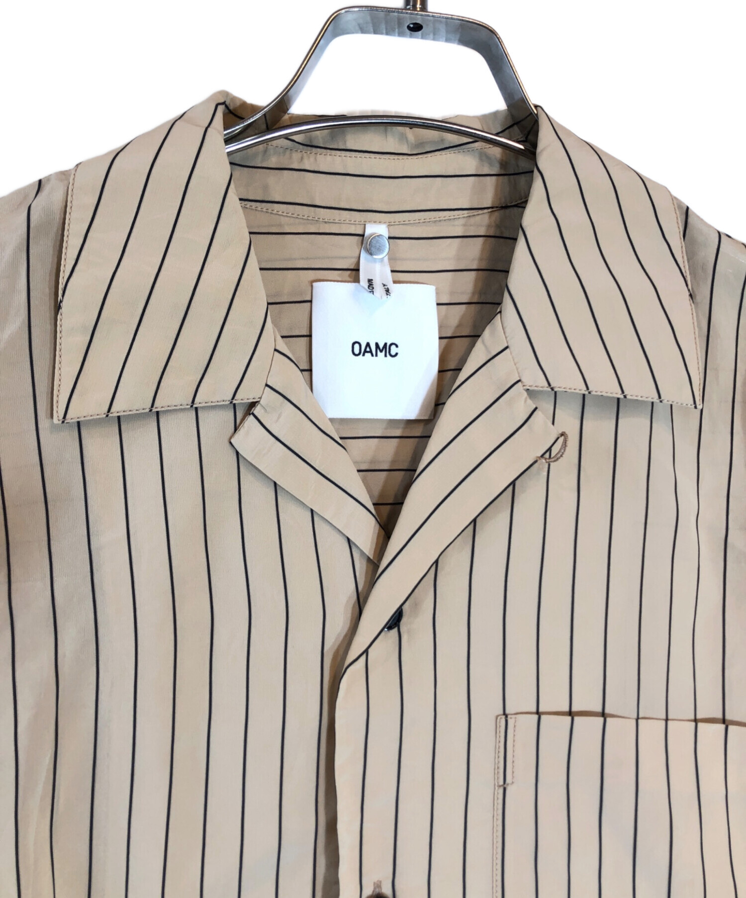 中古・古着通販】OAMC (オーエーエムシー) ストライプシャツ ベージュ