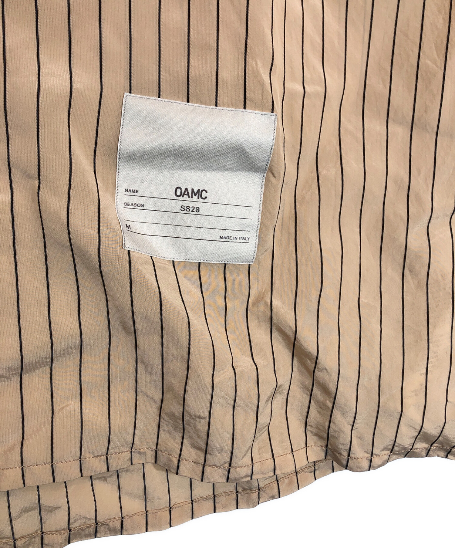 中古・古着通販】OAMC (オーエーエムシー) ストライプシャツ ベージュ