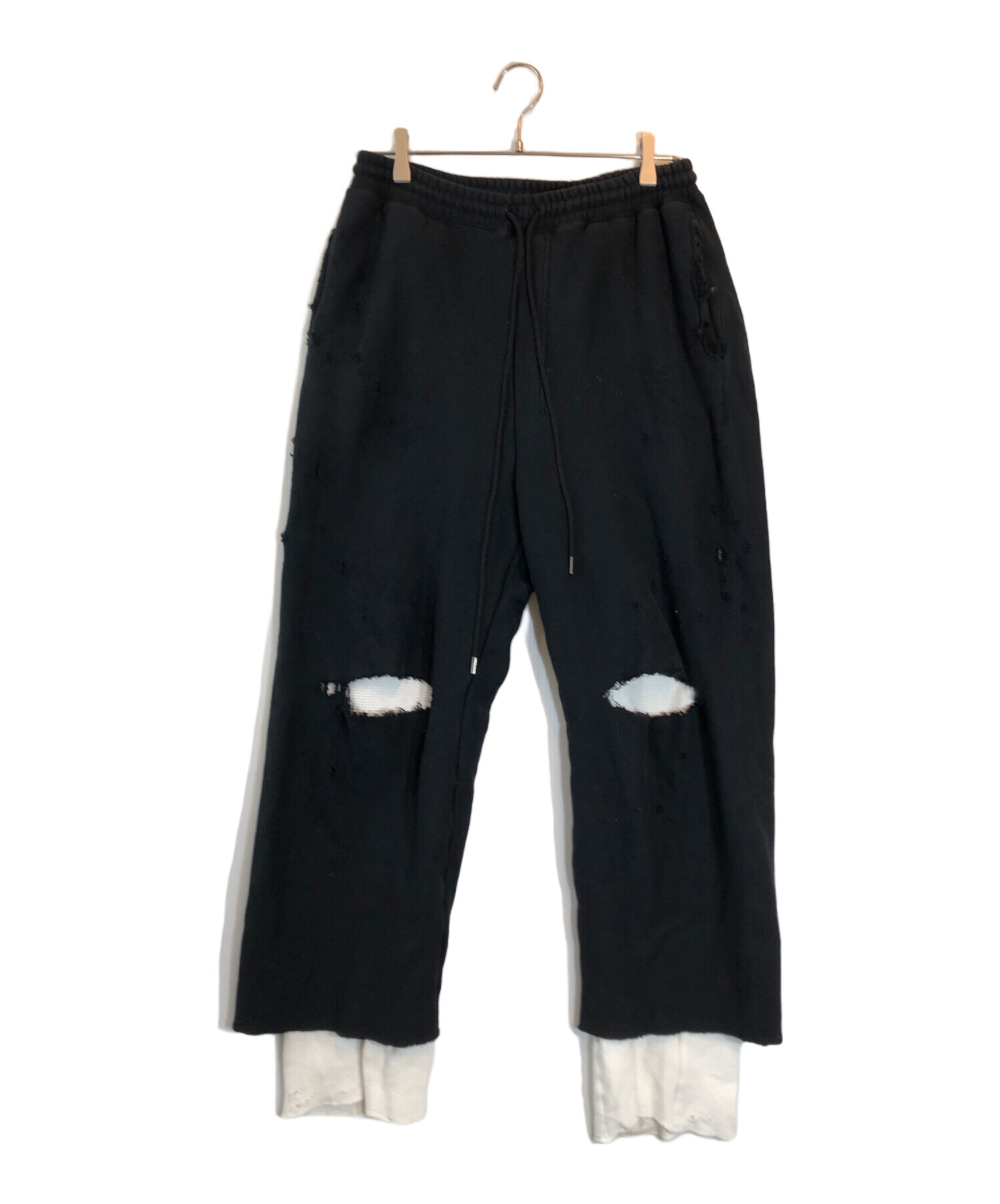 中古・古着通販】ANCELLM (アンセルム) CRASH SWEAT LAYERED PANTS