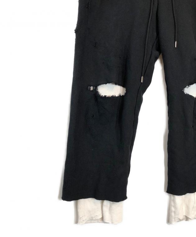 中古・古着通販】ANCELLM (アンセルム) CRASH SWEAT LAYERED PANTS