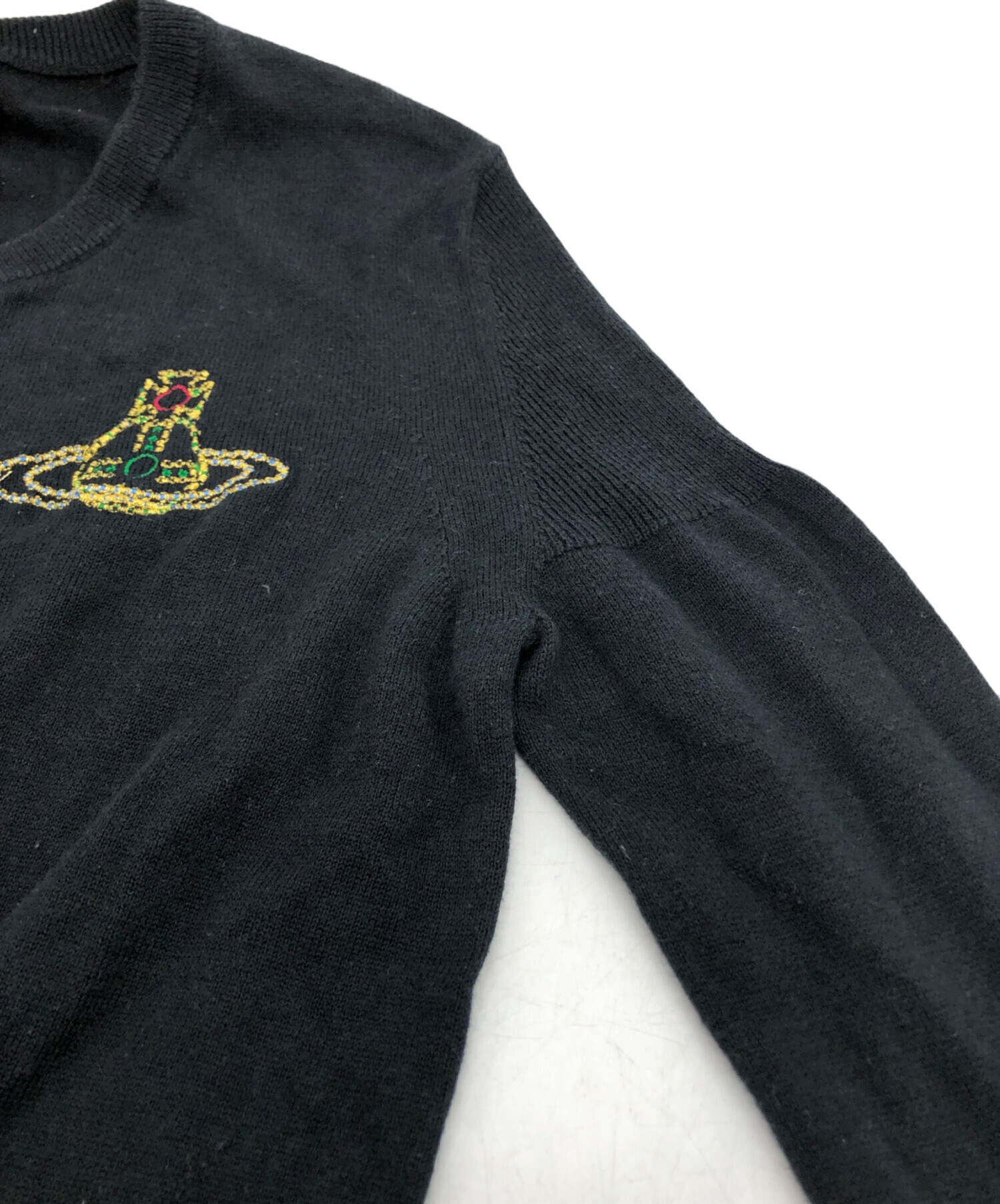ヴィヴィアンウエストウッド レッドレーベル 刺繍オーブ カーディガン 緑 中古・古着通販】Vivienne Westwood RED LABEL (ヴィヴィアンウエスト