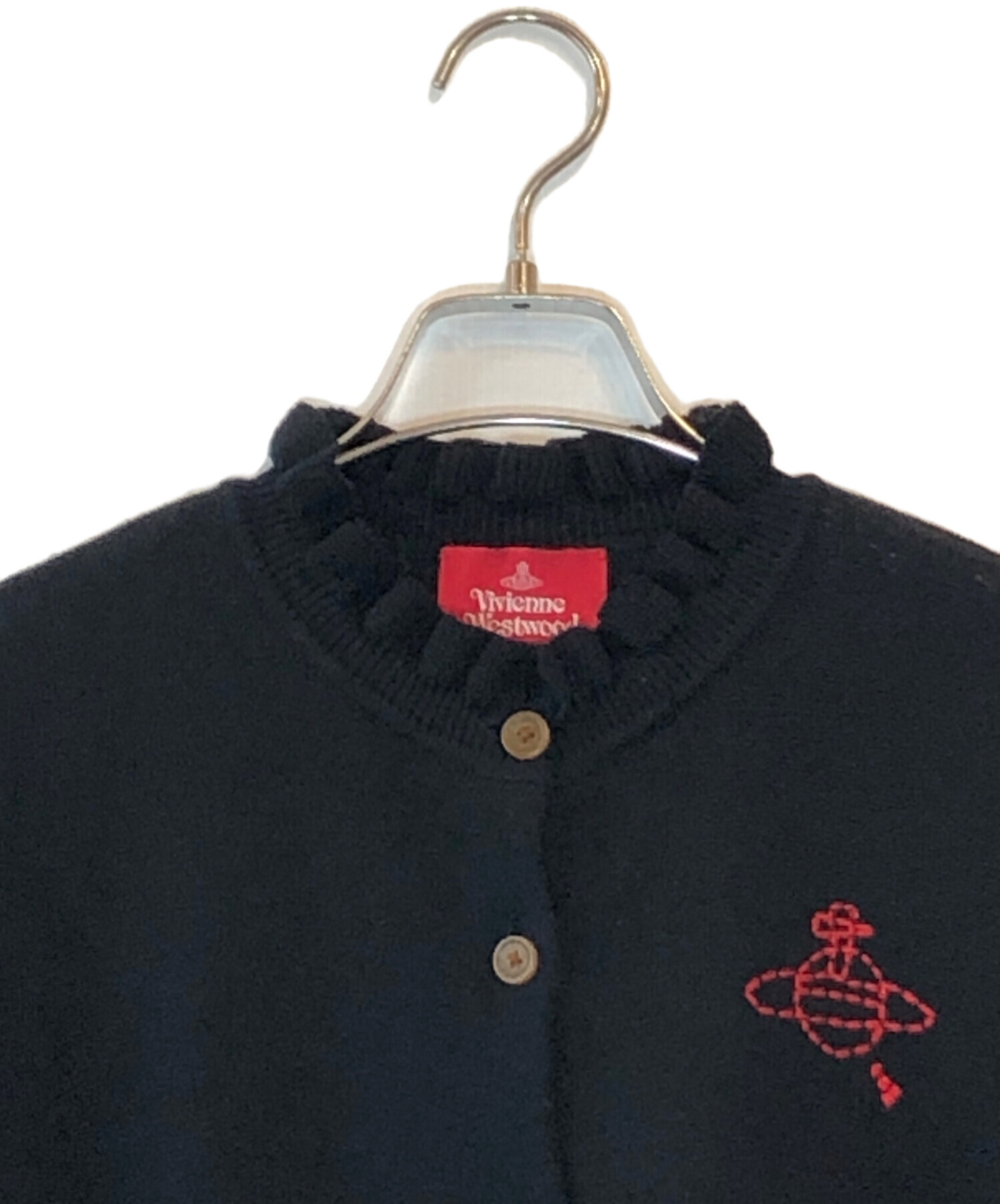 Vivienne Westwood RED LABEL フリルカーディガン 黒 中古・古着通販】Vivienne Westwood RED LABEL (ヴィヴィアンウエスト