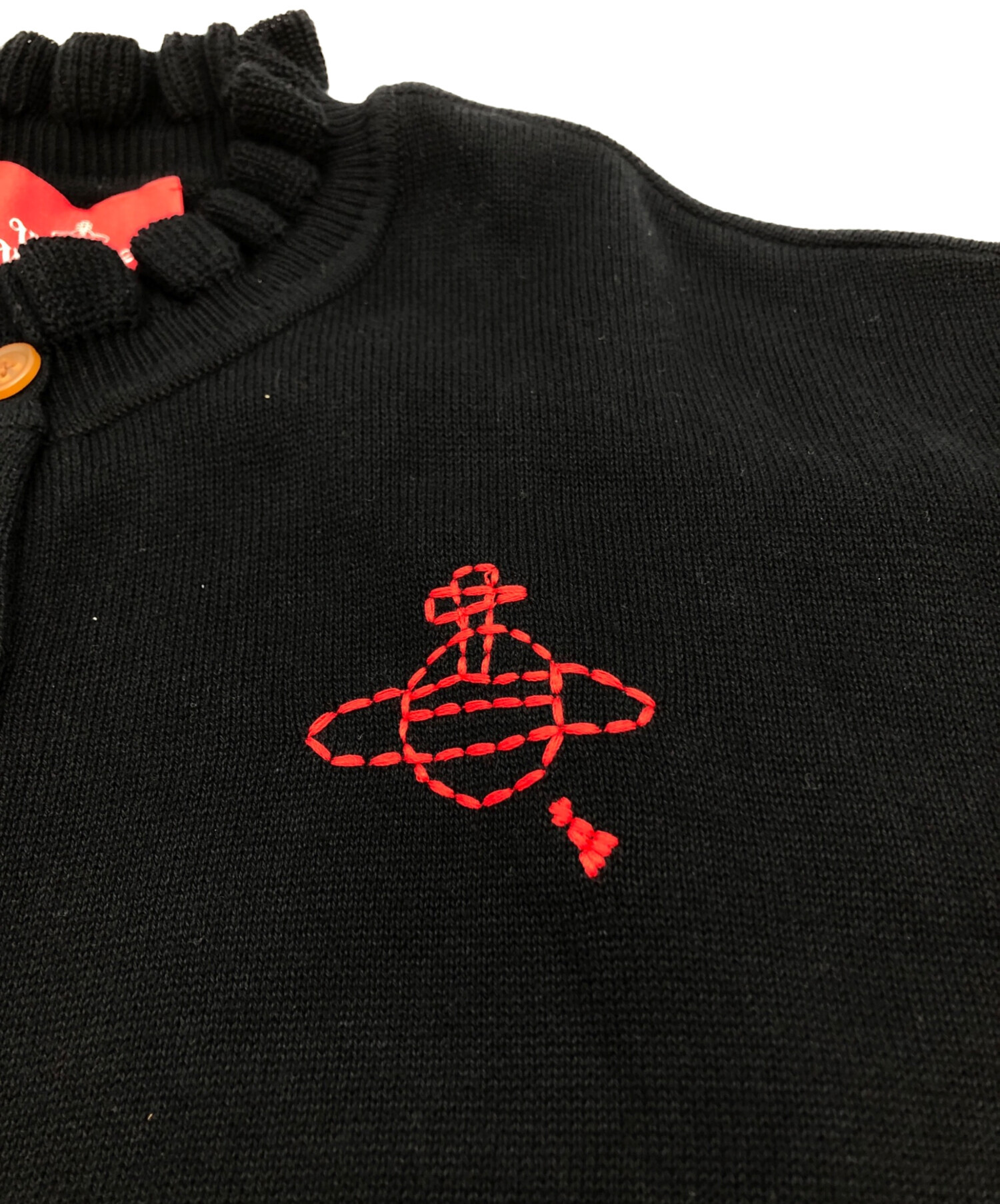 Vivienne Westwood RED LABEL フリルカーディガン 黒 中古・古着通販】Vivienne Westwood RED LABEL (ヴィヴィアンウエスト