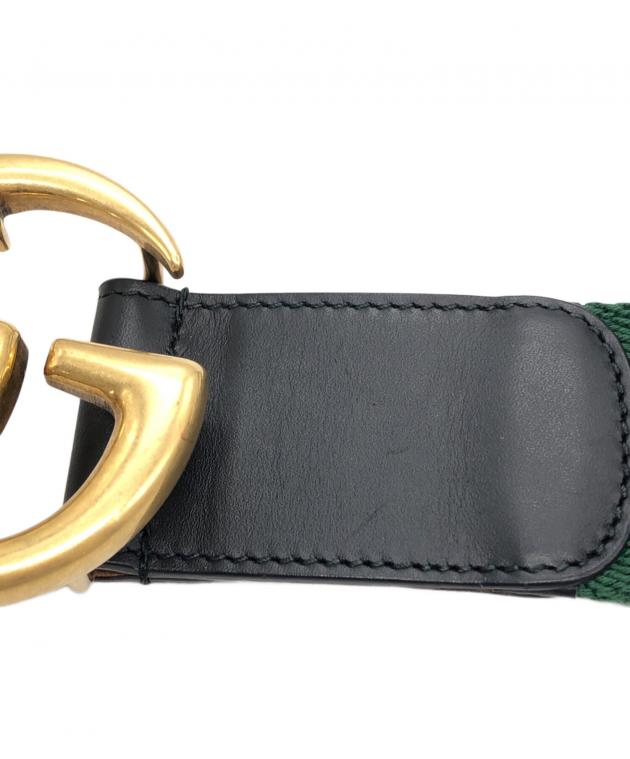 中古・古着通販】GUCCI (グッチ) レザーベルト グリーン サイズ:下記
