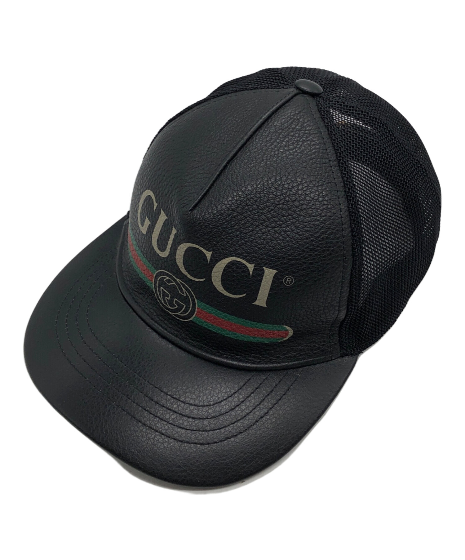 GUCCI ブラック　メッシュキャップ 中古・古着通販】GUCCI (グッチ) メッシュキャップ ブラック サイズ:M