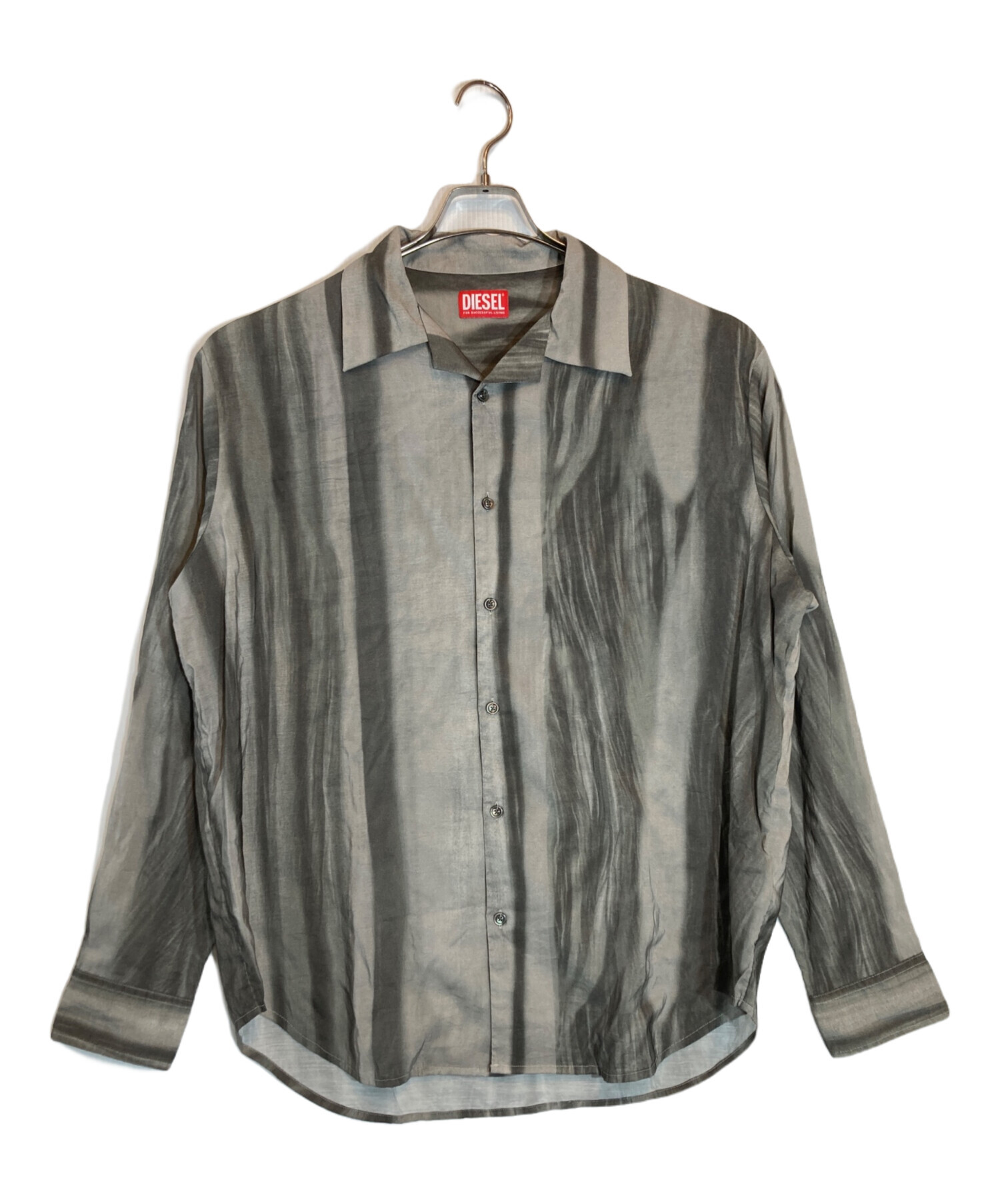 中古・古着通販】DIESEL (ディーゼル) S-WINE長袖シャツ グレー サイズ 