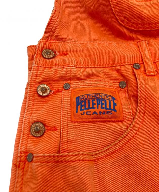 中古・古着通販】pellepelle (ペレペレ) 刺繍オーバーオール オレンジ 中古・古着通販】pellepelle (ペレペレ) 刺繍オーバーオール オレンジ
