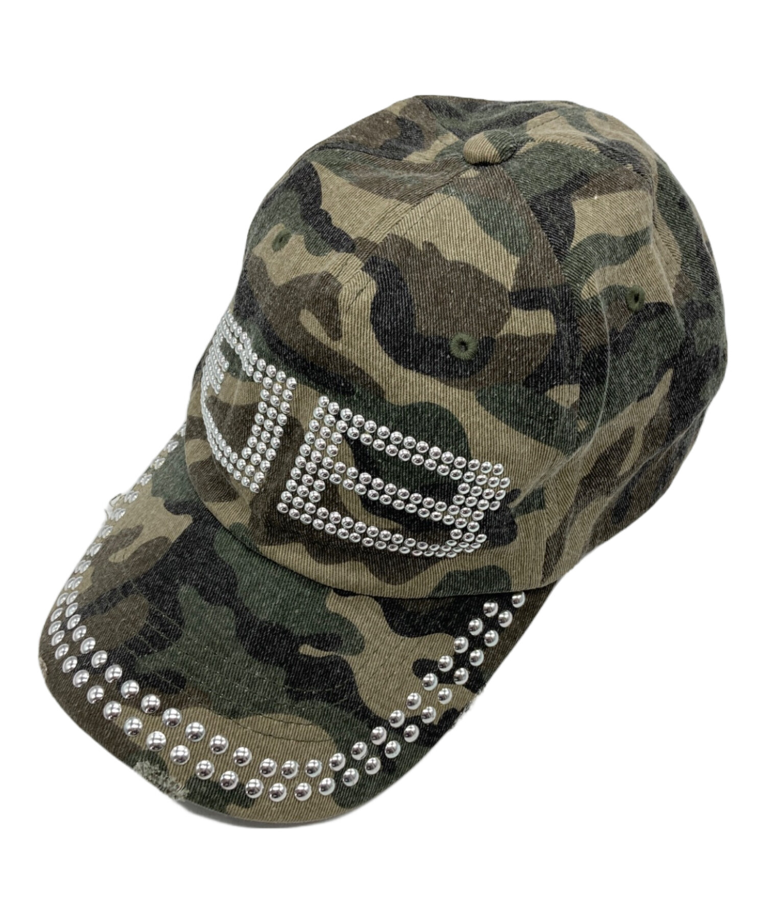 BEEDEN BD STUDS DAMAGE CAP ビーデン トートバッグ 中古・古着通販】BEEDEN (ビーデン) BD STUDS DAMAGE CAP オリーブ