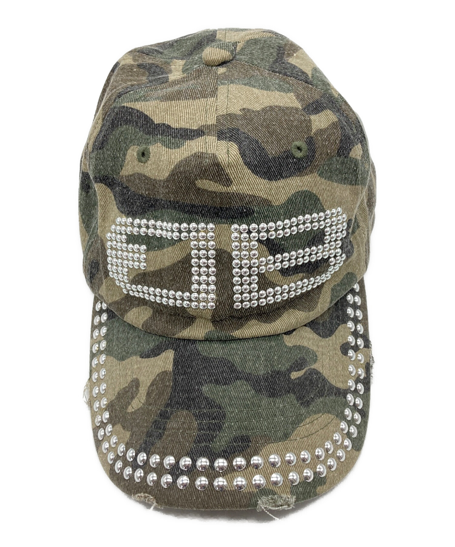 中古・古着通販】BEEDEN (ビーデン) BD STUDS DAMAGE CAP オリーブ