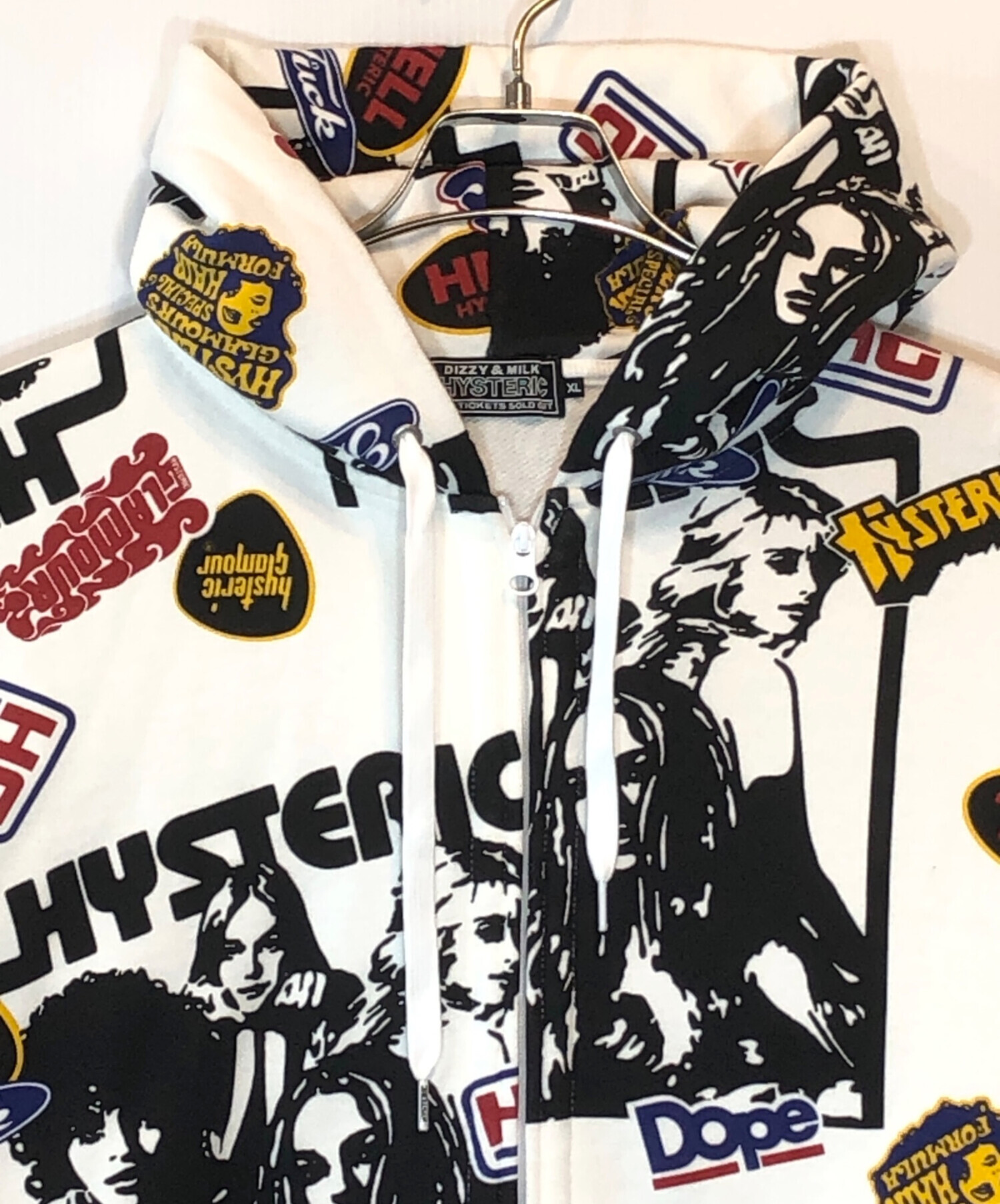 hysteric glamour ヒスガール　ロゴ柄　ジップアップパーカー 中古・古着通販】Hysteric Glamour (ヒステリックグラマー) 4GIRLS柄