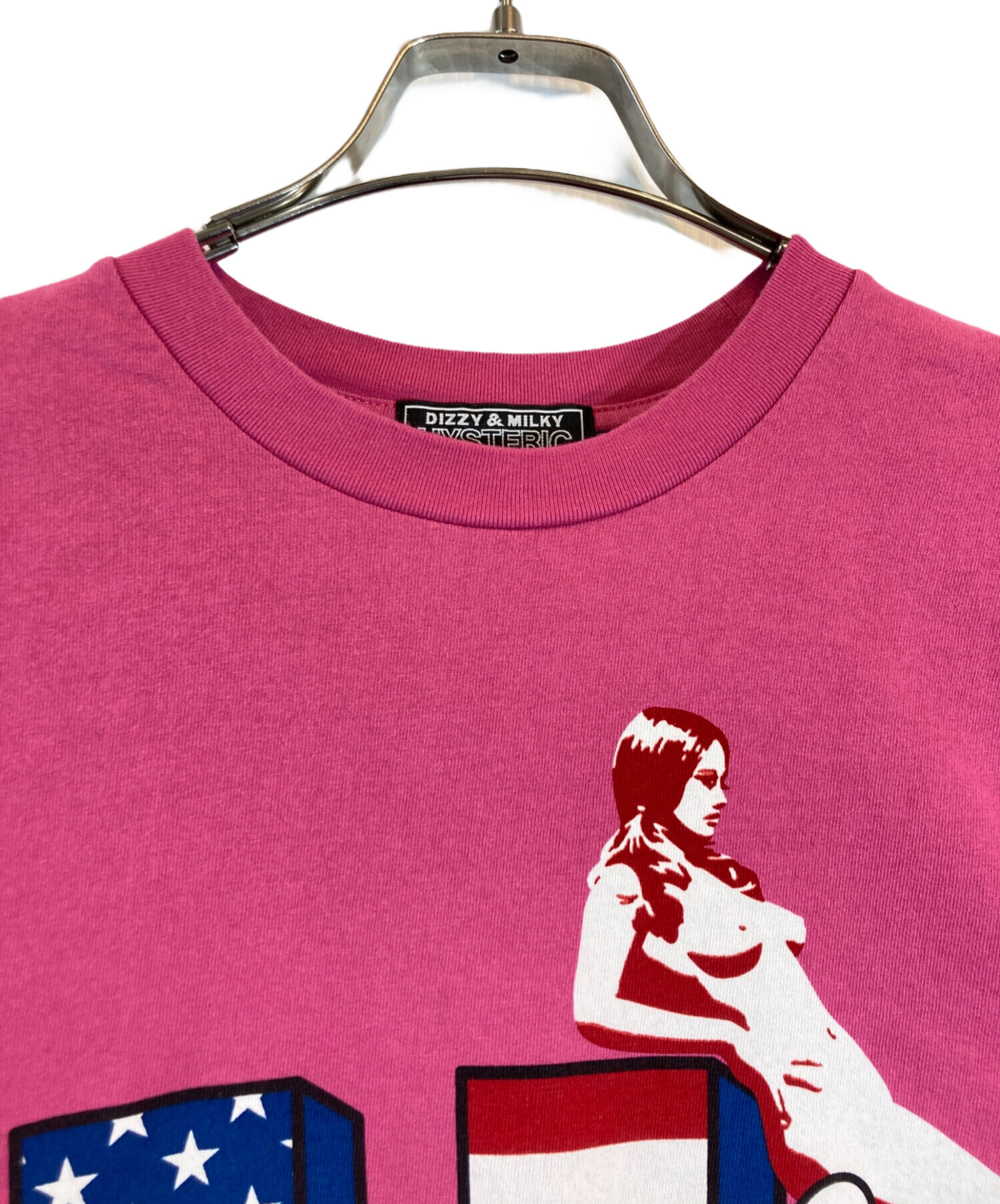 HYSTERIC GLAMOUR(ヒステリックグラマー) 半袖カットソー サイズF レディース - 白×レッド×ブルー HYSTERIC GLAMOUR - ヒステリックグラマー / Tシャツ・パーカー 通販