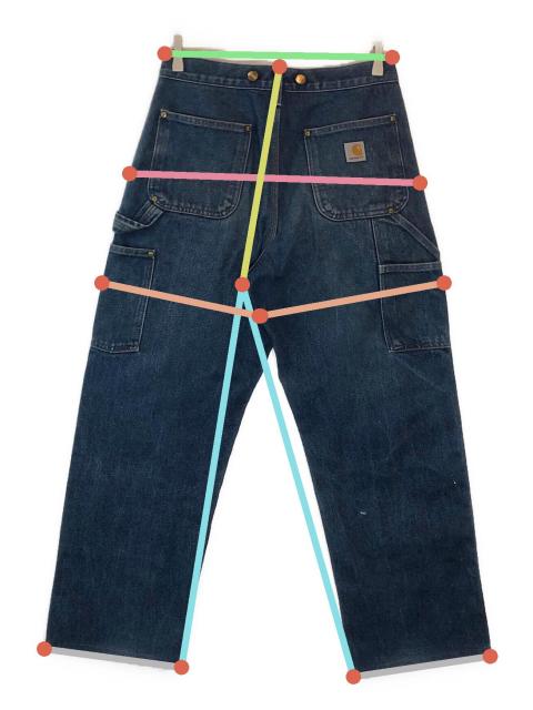 中古・古着通販】CarHartt (カーハート) ダブルニーデニムパンツ