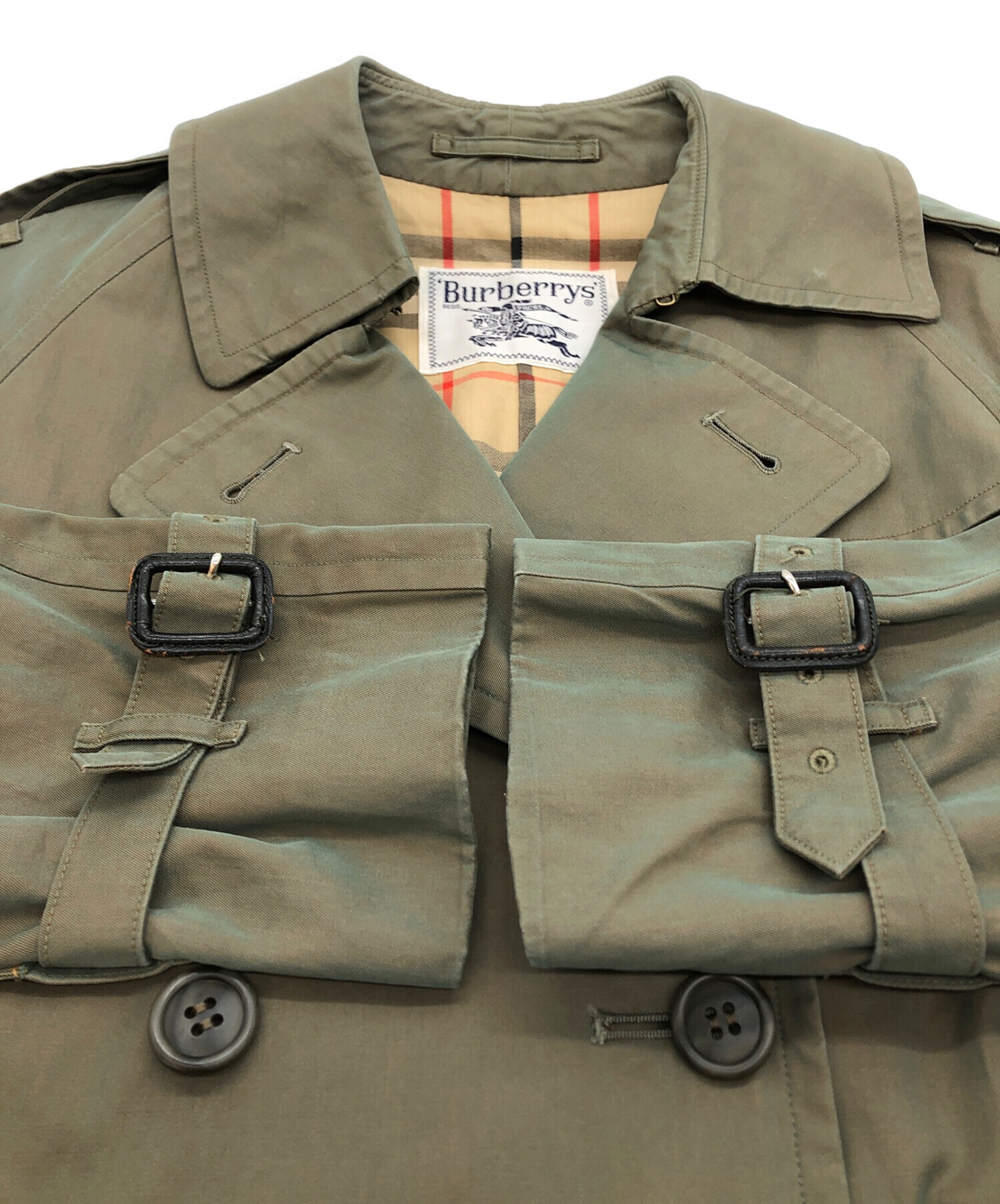 中古・古着通販】BURBERRY (バーバリー) トレンチコート 玉虫色 サイズ