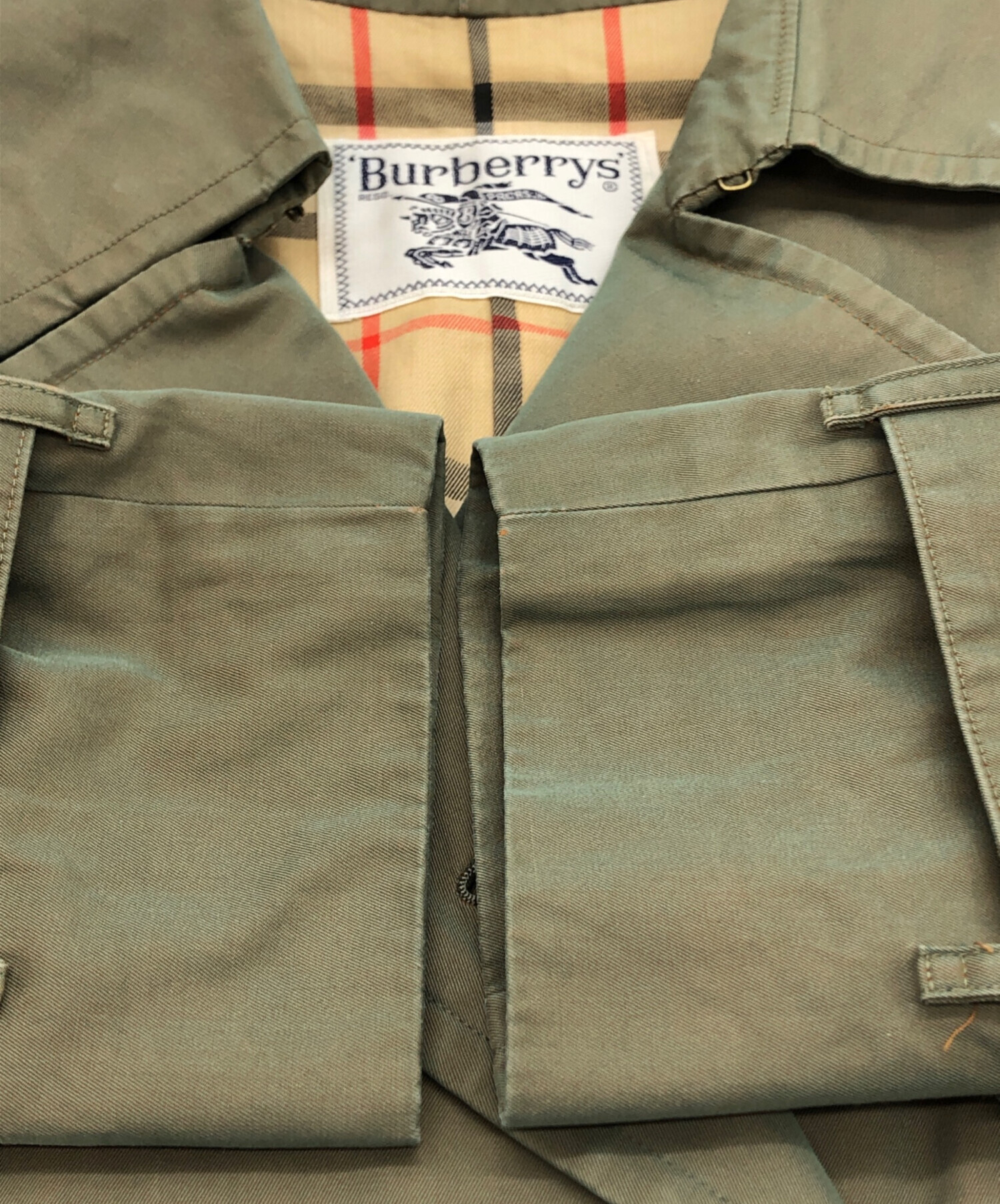 中古・古着通販】BURBERRY (バーバリー) トレンチコート 玉虫色 サイズ