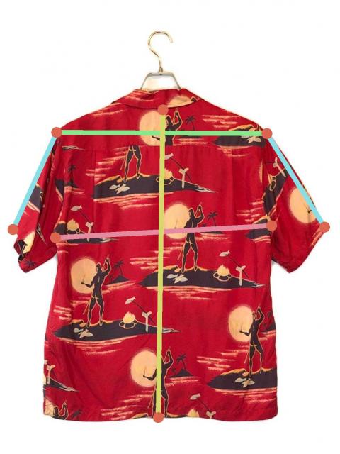 中古・古着通販】Sun Surf (サンサーフ) シルク アロハシャツ レッド