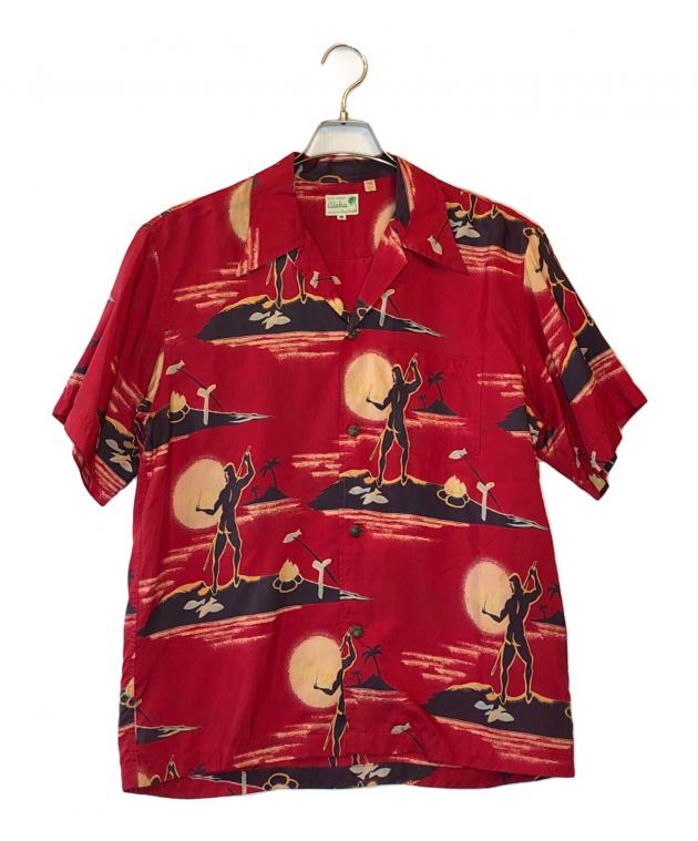 中古・古着通販】Sun Surf (サンサーフ) シルク アロハシャツ レッド
