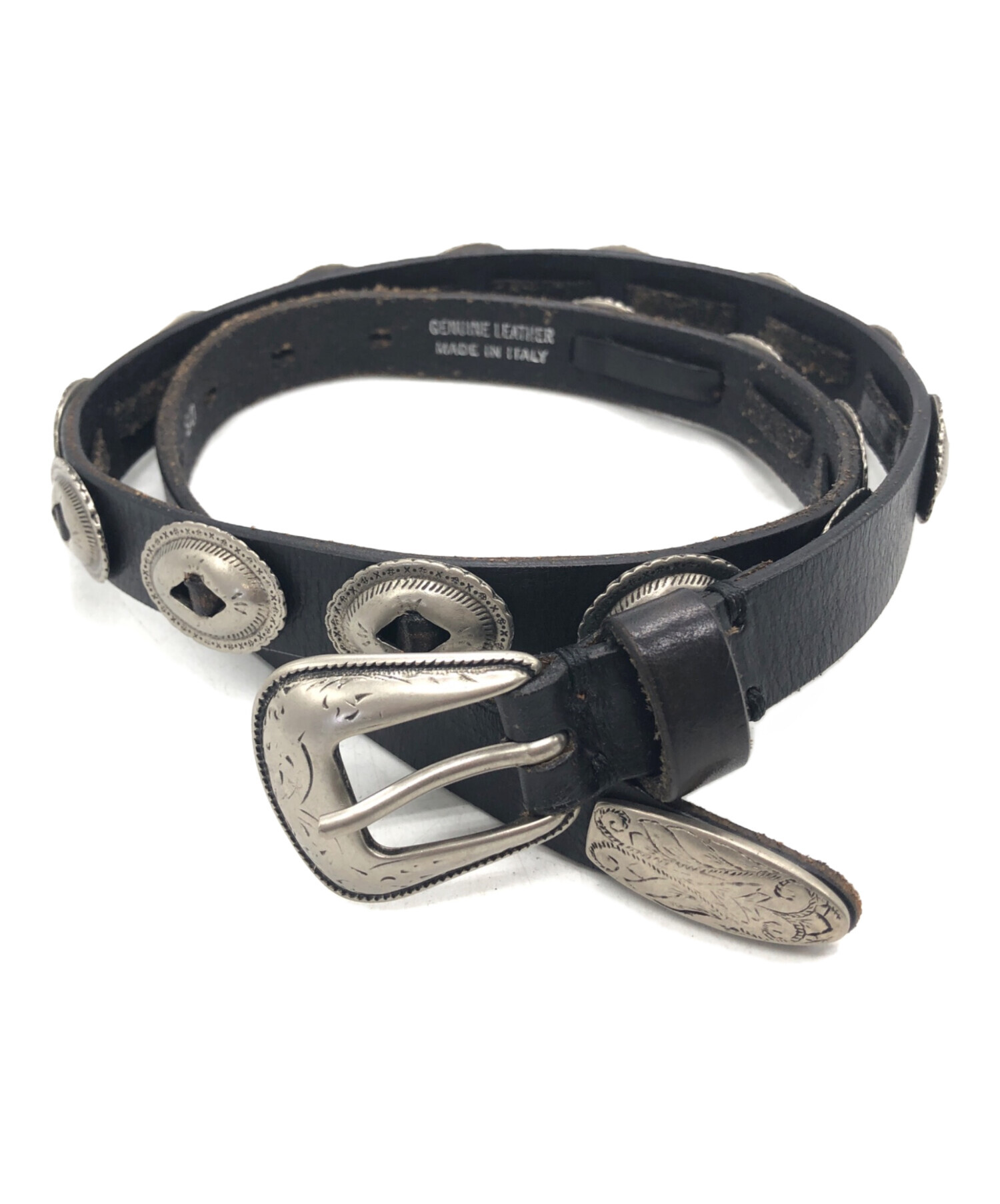 中古・古着通販】PUNTOVITA (プントヴィータ) CONCHO BELT ブラック