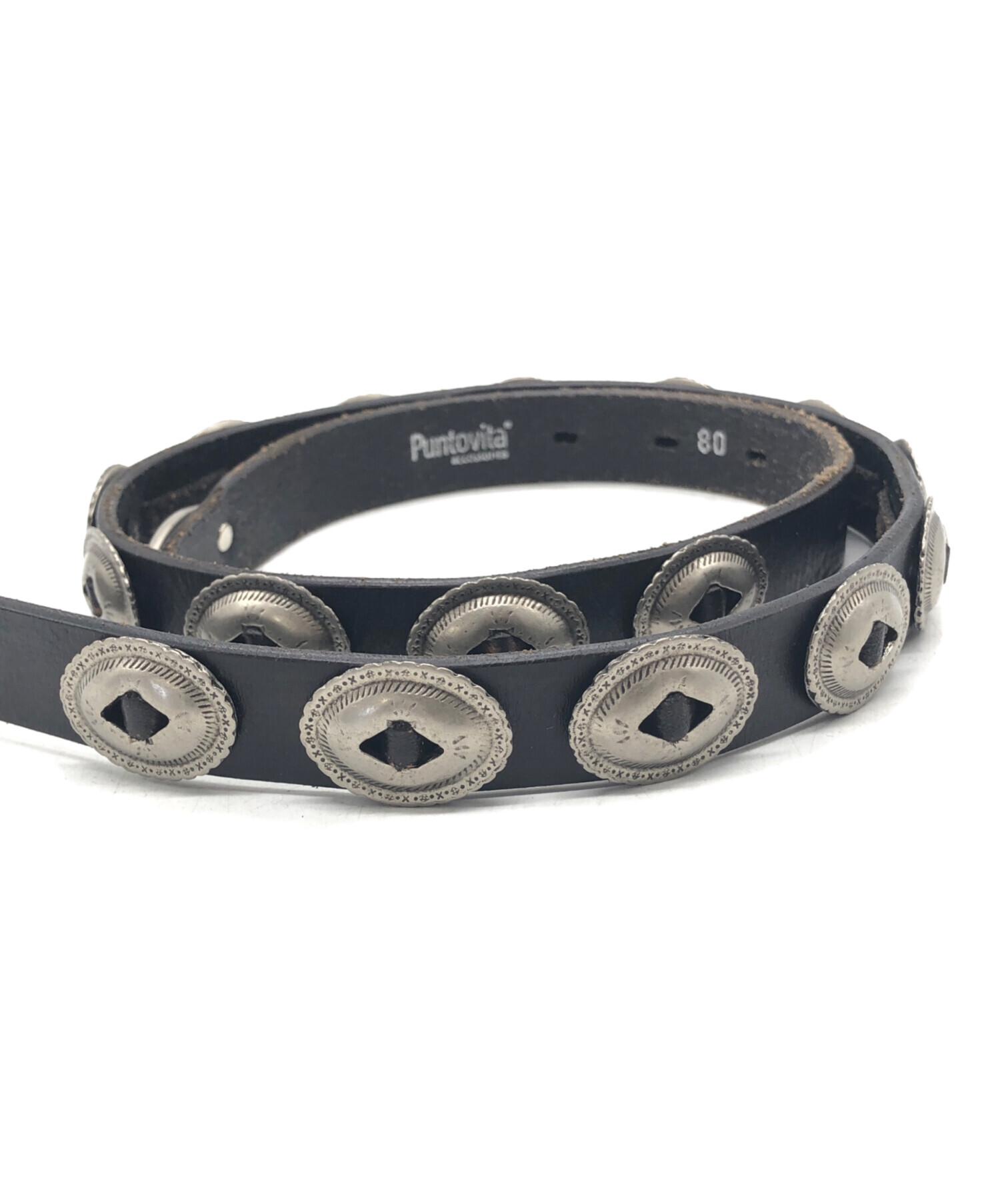 中古・古着通販】PUNTOVITA (プントヴィータ) CONCHO BELT ブラック