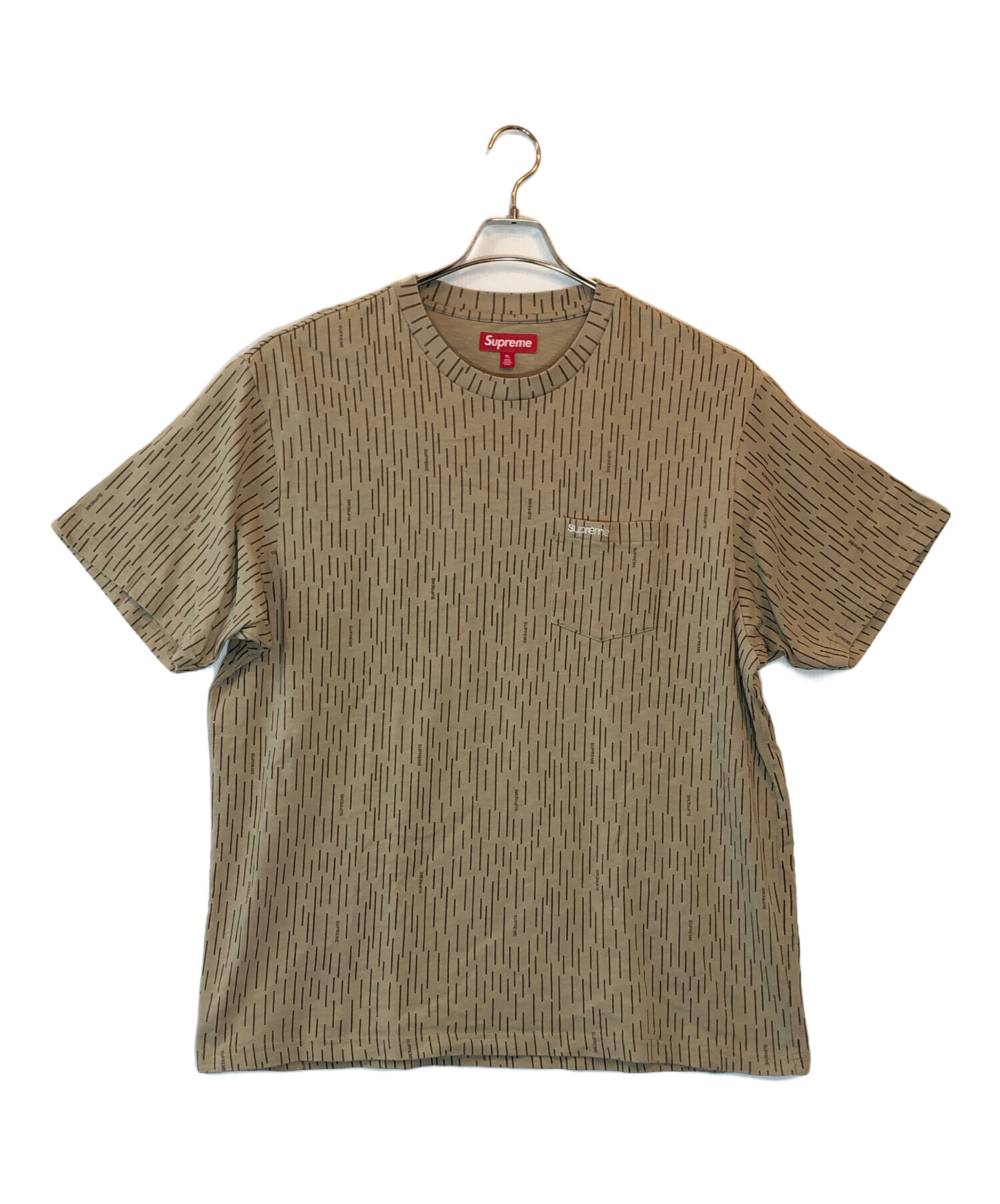 中古・古着通販】Supreme (シュプリーム) Pocket Tee Tan Raindrop